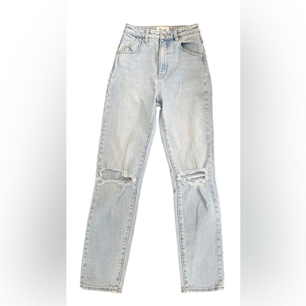 Rolla’s Jeans Women’s US 25 Dusters High Rise Slim Distressed Denim Blue Ripped